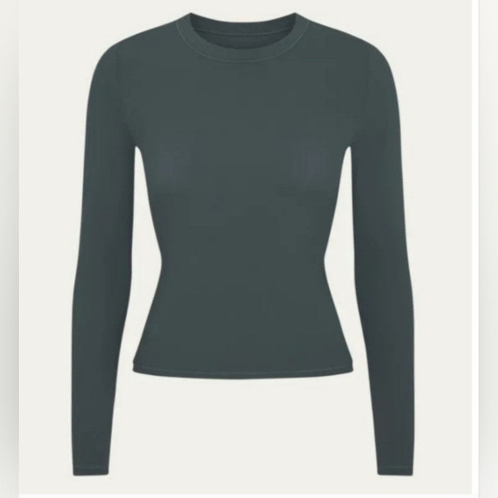 Skims Fits Everybody Long Sleeve Shirt Deep Sea